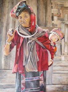 Voir le détail de cette oeuvre: La vieille femme Akha (LAOS)